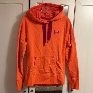 Under Armour Vibrant Orange Hoodie with Fuschia Accents